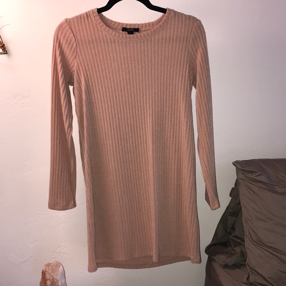Pink sweater dress
